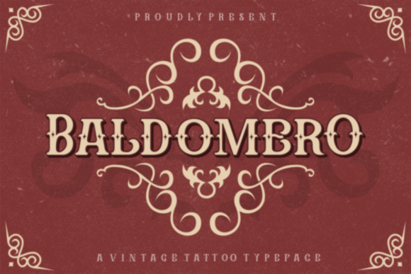Baldomero: A Vintage Tattoo Typeface to Level Up Your Business
