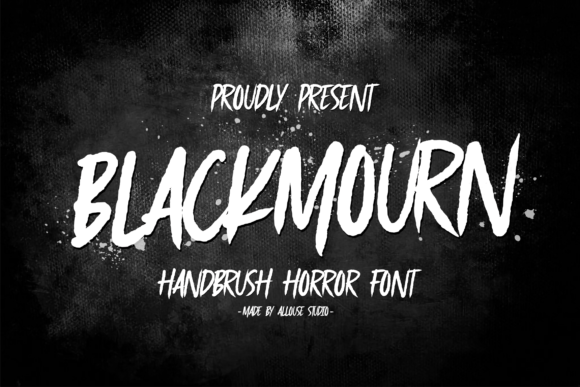 Blackmourn: The Handbrush Horror Typeface for Crafters