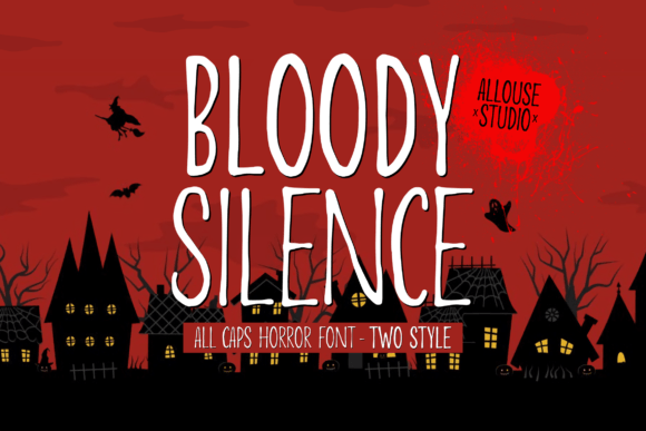 Bloody Silence: Horror Display Font for Craft and Web Design