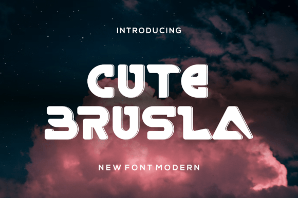Cutebrusla: A Playful Display Font for Charming Brand Identities