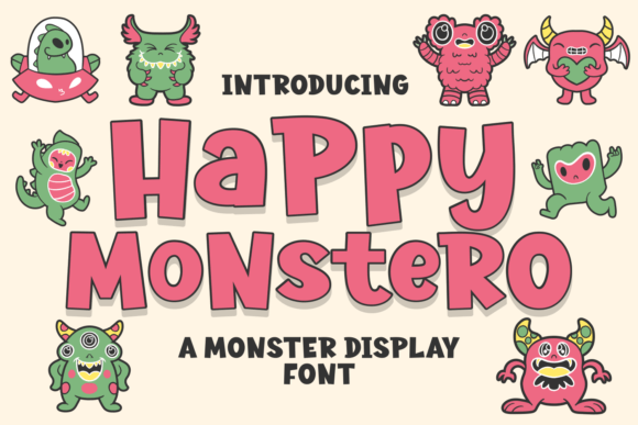 Happy Monstero Playful Display Font for Digital Campaigns