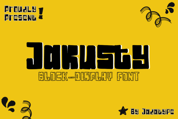 Jakusty Display Font: Playful Bold Type for Digital Design