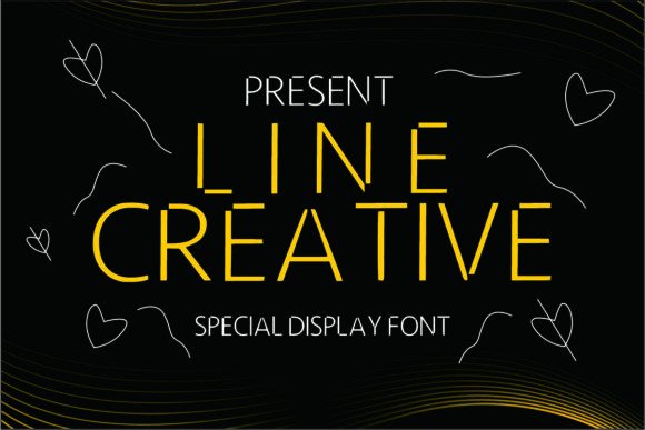 Line Creative: A Skinny Vertical Line Display Font