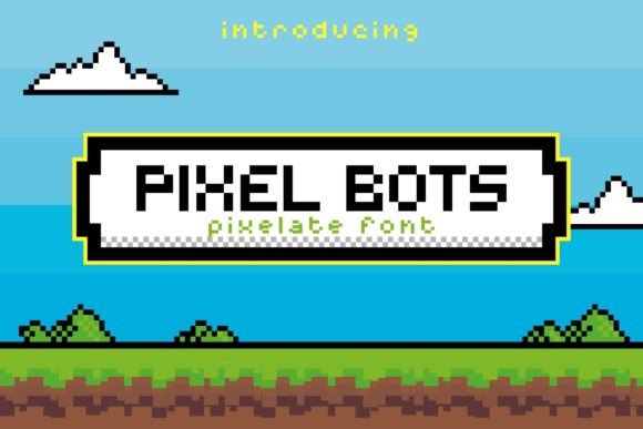 Pixel Bots Is a Pixel Display Font for Retro Editorial Mood
