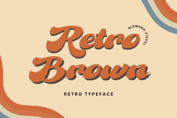 Retro Brown Font: A Groovy Display Typeface for Crafters
