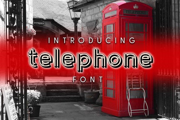 Telephone Font: Shadowed Small Caps for Bold Visual Marketing