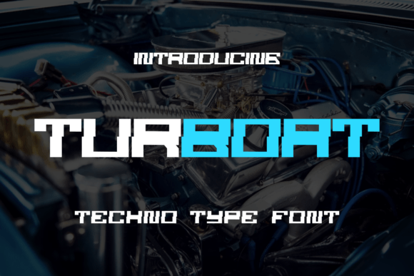 Turboat: A Futuristic Display Font for Editorial Projects